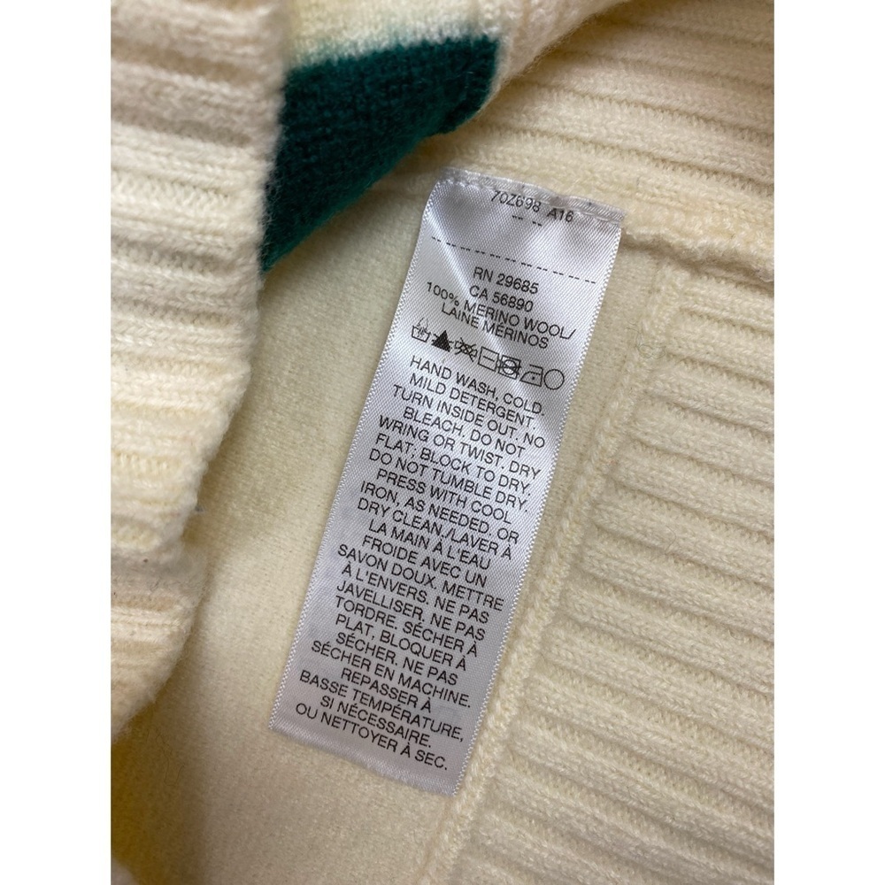 Pendleton Glacier National Park Wool Striped Multicolor Turtleneck Sweater *flaw - Picture 6 of 7